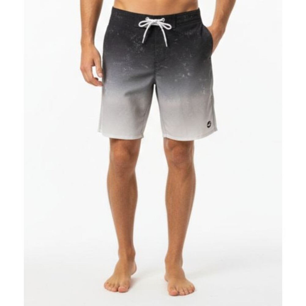 Hollister Men’s 30 Board Shorts Swim Trunks Black White Ombre Speckle EUC